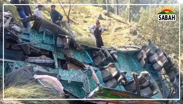 23 passengers died as a passenger bus fell into a deep ravine in Palandri area of AJK