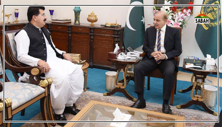 PM Shehbaz, Chairman Senate Sadiq Sanjrani discuss overall political situation & other matters of mutual interest