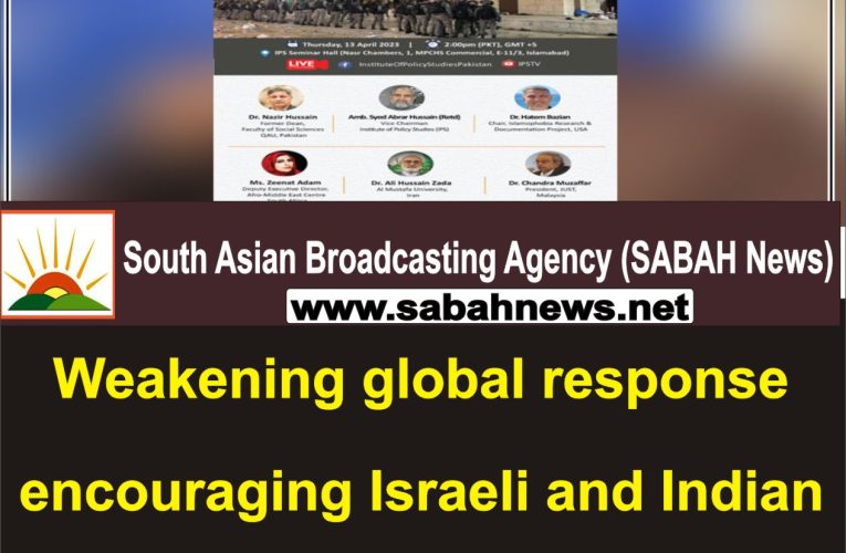 Weakening global response encouraging Israeli and Indian aggression: Int’l webinar