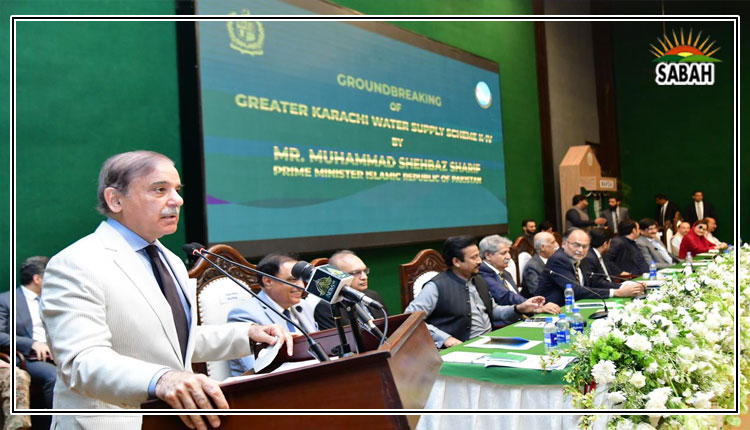 PM Shehbaz performs the groundbreaking of Greater Karachi Water Supply Scheme (K-IV)