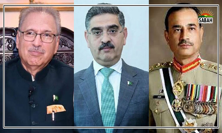 President Alvi, Caretaker PM Kakar & Services Chiefs reaffirm Pakistan’s unwavering support to Kashmiris