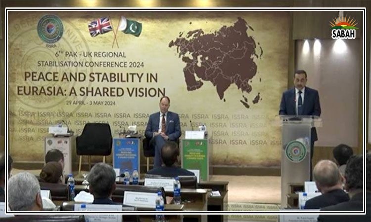 COAS & CGS UK Army address the opening session of 6th Pakistan-UK Regional Stabilization Conference at NDU, Islamabad
